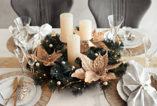 gold placemats