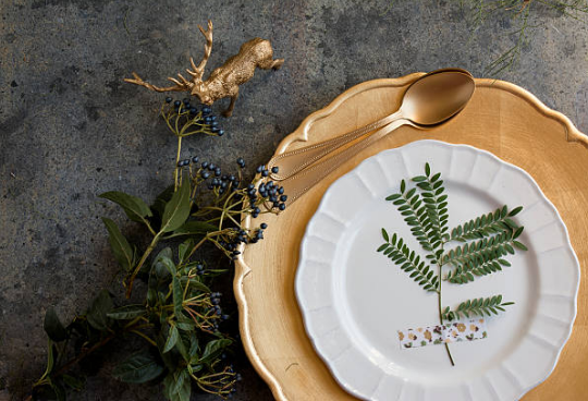 gold placemat